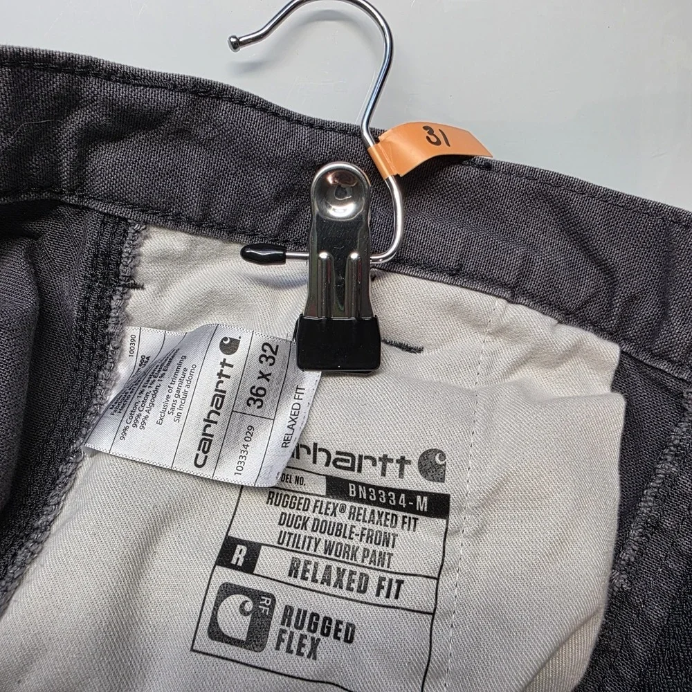 Carhartt 66x32 Rugged Flex Relaxed Double Knee Distressed Utility Work Pant